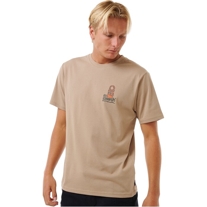 2024 Rip Curl Mens Vaporcool Search Stack Tee 0K5MTE - Sand Dune